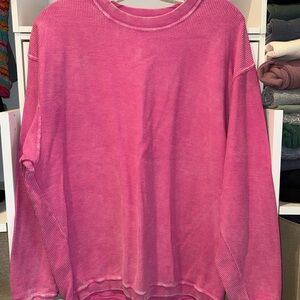 Deep Pink Moon Ryder Corded Crew